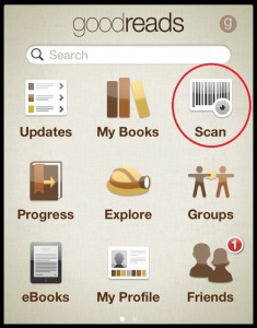goodreads home scan circled