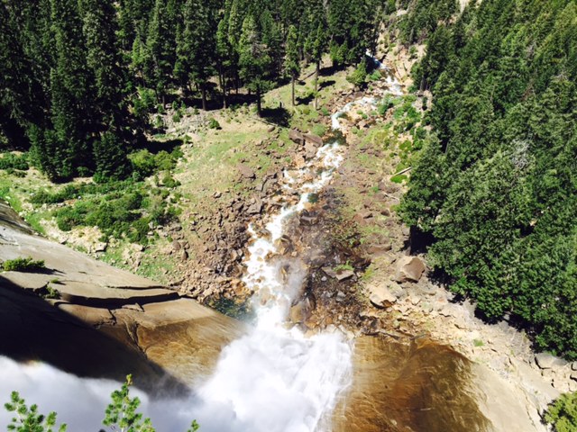The view down Nevada Fall