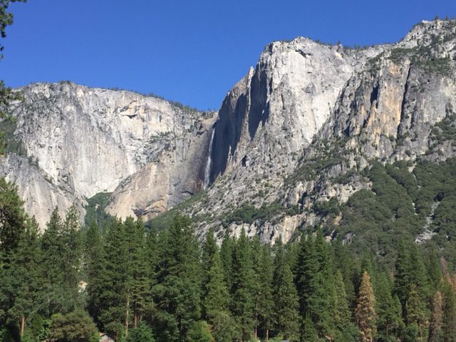 Yosemite Falls, as viewed from the Valley floor