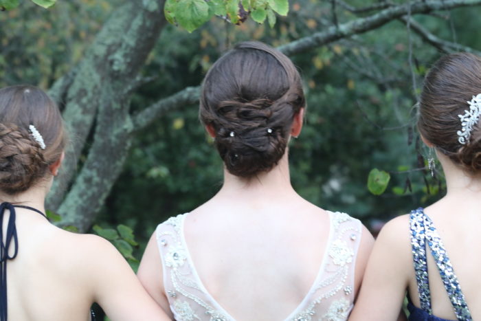 Homecoming hair... done by professionals or friends, it's gotta be fancy!