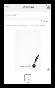 An example of stationery you can find at Zazzle.com