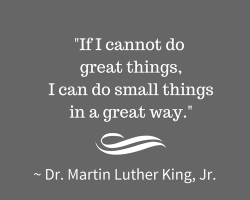 Martin Luther King Jr quote small things