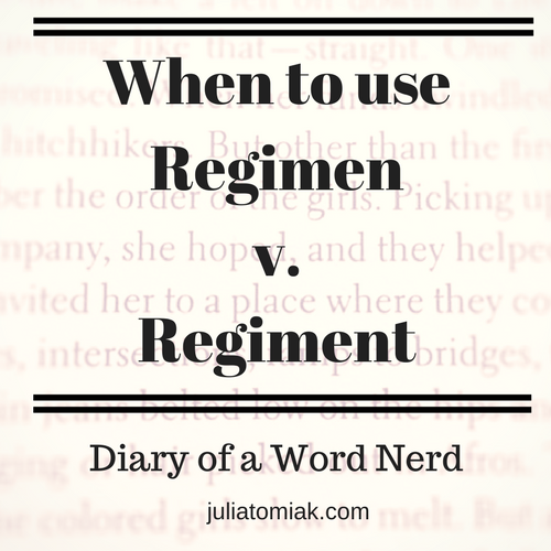 regimen v regiment