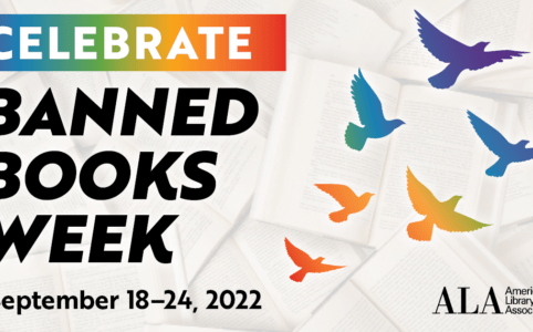 Graphic on Banned Books Week, Sept 18/24, 2022