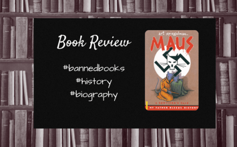 Book review graphic with Maus cover