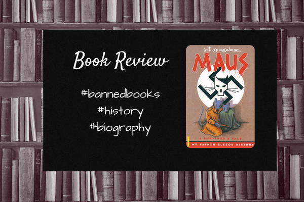 Book review graphic with Maus cover