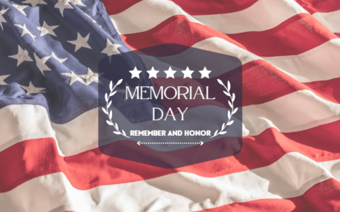 Flag with Memorial Day: Remember and Honor