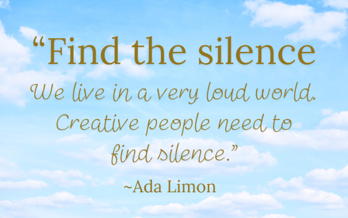 Quote from Ada Limon - find the silence
